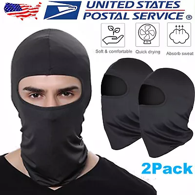 2 Pack Tactical Balaclava Face Mask Head Cover Lightweight Motorcycle Warmer Ski • $6.99