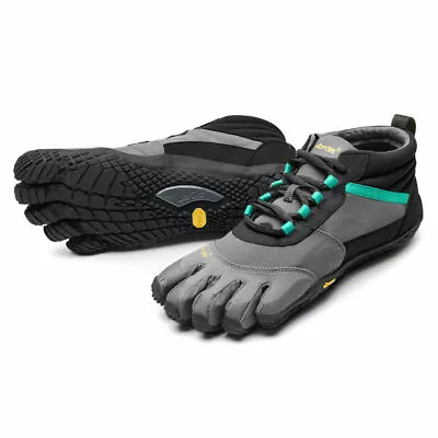 Vibram Women V-Trek Insulated Shoes (Black/Grey/Green) Size 40 EU 8.5-9 US • $59.95