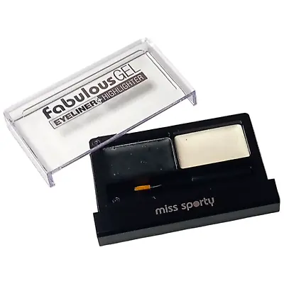 Miss Sporty Fabulous Gel Eyeliner And Highlighter 001 Black White • £7.99