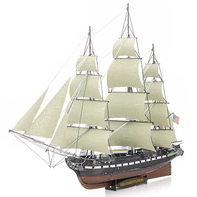 Fascinations Premium Series ICONX USS Constitution Ship Metal Earth 3D Model Kit • $20.95