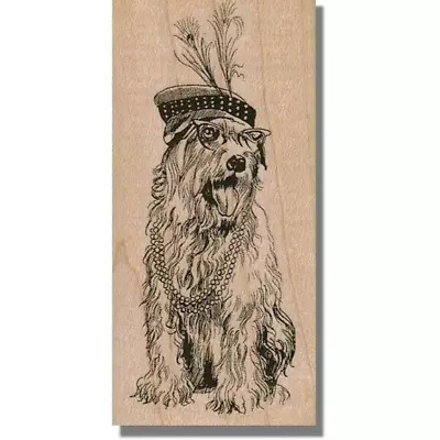 Soft Coated Wheaten Terrier DOG RUBBER STAMP Glasses Dog Costume Hat Pets • $8.64