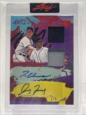 Glavine Maddux 2023 Leaf Art Of Sport Purple Spectrum Patch Auto 1/5 Q0902 • $31