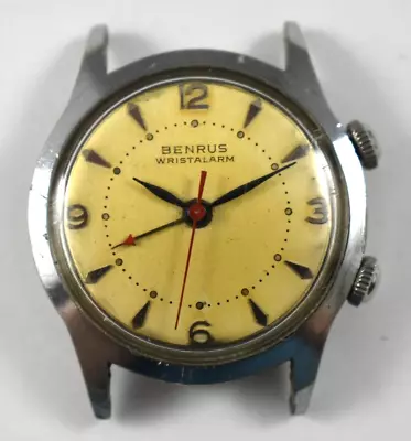 Vintage Benrus Series #6810 Wrist Alarm Mechanic Wrist Watch Runs Lot.15 • $174.99