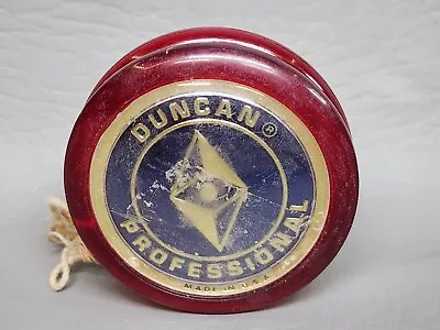 VINTAGE 1970s Duncan Professional Yo-Yo Toy Red Made In USA Yo-Yo Diamond Logo • $20.36