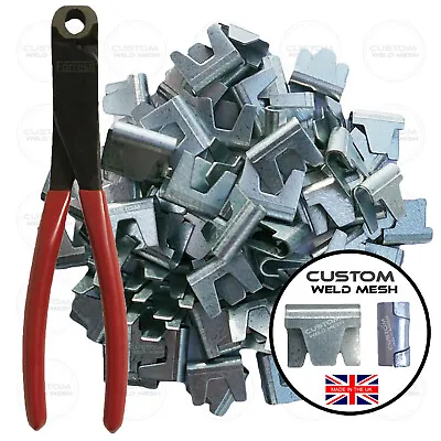 Gabion Baskets Clips & Pliers Galvanised Wire Mesh Clips Fencing Cages *UK * • £49.95