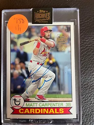 2021 Topps Archives Matt Carpenter 1/1 Auto Cardinals • $150