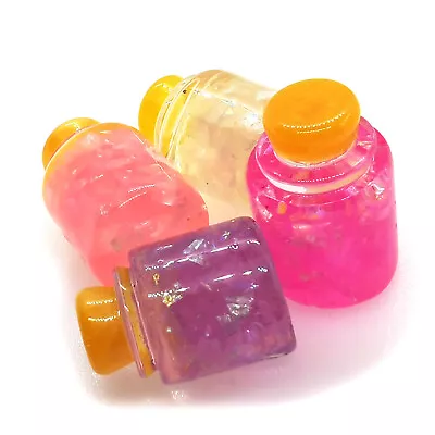 £2.49 • Buy 4pcs Glitter Jars 3D Dolls House Charm Resin Embellishments Decoden Craft 