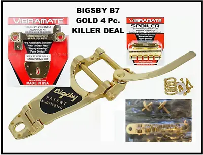 Bigsby/Vibe B7G V7 Spoiler ABR-1 Roller Bridge 4 Pc Setup 4 Gibson LP Guitars • $427.77