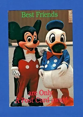 Postcard Disney World Best Friends Are Only A Postcard Away Mickey Mouse D1 • $3.99