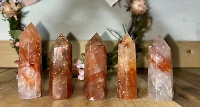 Natural High Grade  Fire Quartz Hematoid Tower Point Rainbows. • £14.99