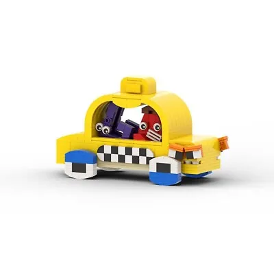 MOC Alphabet Lore CAB Taxi And Van Building Block Letters Lore Vehicle Car Brick • $40.69