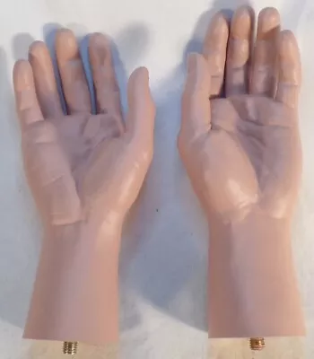 Pair Hands Male Mannequin Lifesize  REALISTIC Features & Flesh Tone Brand NEW • $36.95