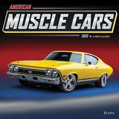 American Muscle Cars 16 Months 2023 Wall Calendar 12  X 24  Open FAST DELIVERY • $15