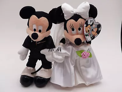 Disney Store Mickey And Minnie Bride And Groom Wedding Plush Couple • $24.99