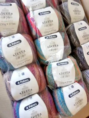 Sierra 8 Ply  Yarn - Variety Of Colours 150gm Ball Blend  - Patons • $10.95