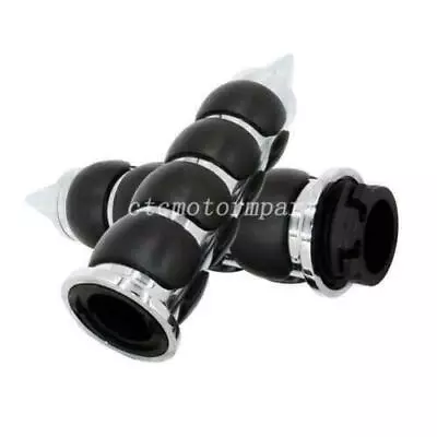 $31.31 • Buy Chrome Motorcycle Handlebar Hand Grips 1  For Yamaha V Star 650 XVS650A Classic