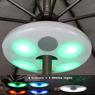 $45.44 • Buy 4000mAh Patio Umbrella Lights RGB Music Bluetooth Speaker Rechargeable Light P