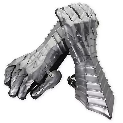 Medieval Warrior Metal Gothic Knight Style Gauntlets Functional Armor Gloves • $79.99