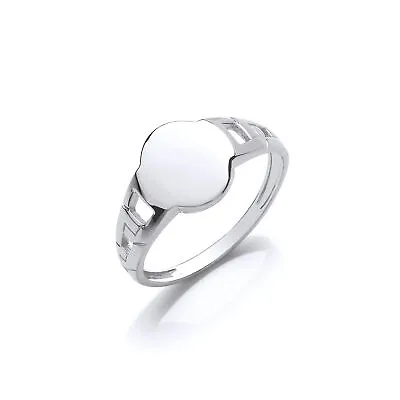 Kids Silver Jewelco London Curb Link Oval Signet Ring • £36.99