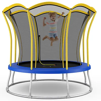 8 FT Kids Trampoline Outdoor Recreational Trampoline W/Unique Flower Shape • $312.95