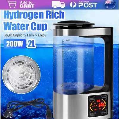 2L Electric Hydrogen Rich Alkaline Water Ionizer Generator Machine 220V For Home • $88.39