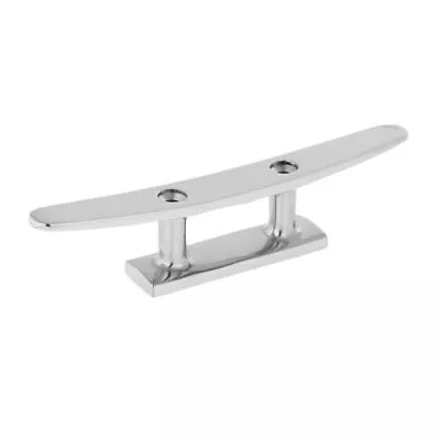 Boat Cleat 6  Flat Top Low Silhouette Marine 316 Stainless Steel 2 Hole Mount • $15.02