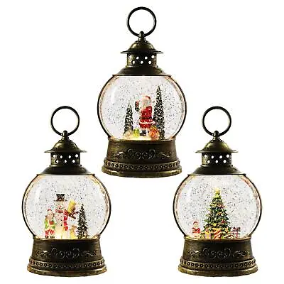 £52.02 • Buy Lighted Christmas Snow Globe Lantern Ornament For Wedding Desktop Decoration