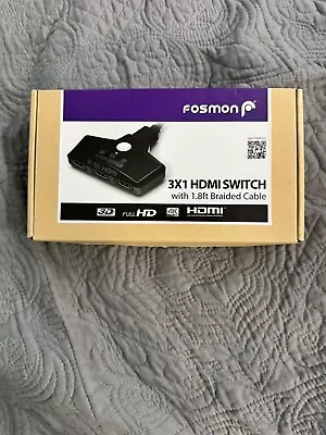 Fosmon Select 3 Port HDMI 4 High Speed-Plated-Braided-Nintendo Switch Game • $9.99