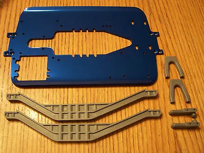 Fits Traxxas 4910 2.5 T-Maxx Blue Aluminum Chassis Plate Braces Servo Mount • $13.21