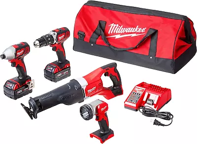 Milwaukee 2696-24 M18 Cordless Compact Combo Tool Kit • $341.04