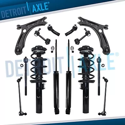 Front Struts Rear Shocks Control Arms Sway Bars Tie Rods For 2012-2017 VW Jetta • $311.34