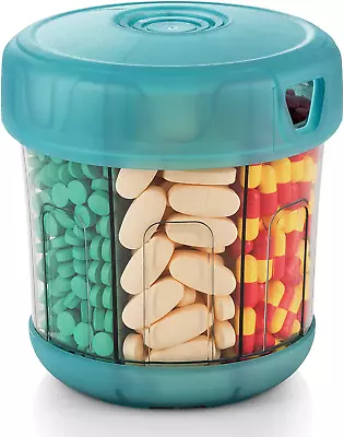Extra Large Supplement Organizer With XL 7 Large Compartments TPU Soft Lid Easy • $29.61