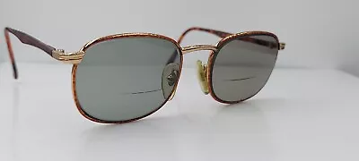 Vintage Gucci GG1320 Brown Gold Oval Metal Sunglasses Italy FRAMES ONLY • $48.95