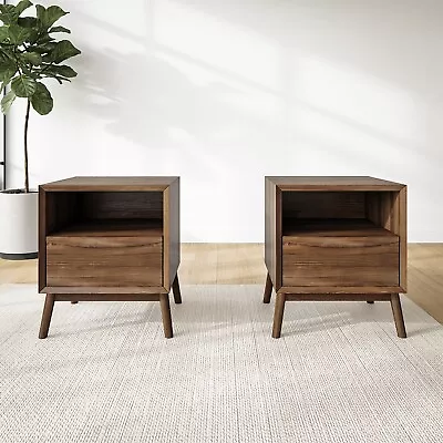 Walnut Pair Of Bedside Tables - Frances BUN/FNS001/87475 • £225.89