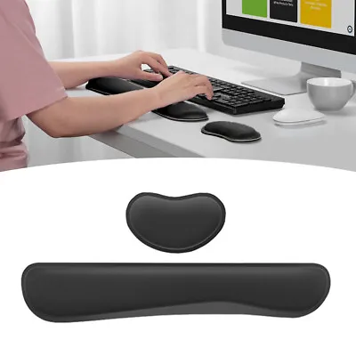 £6.99 • Buy Keyboard Wrist Rest Pad Mouse Gel Wrist Rest Support Cushion Memory Foam Set 