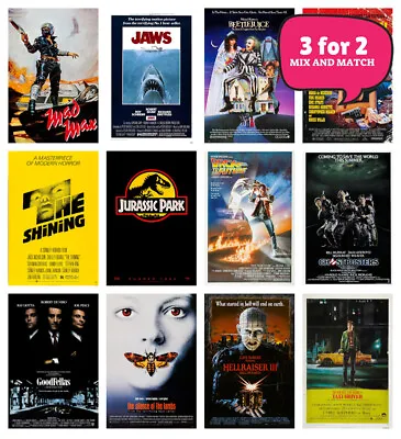 Classic Movie Film Posters Wall Art Prints A4 A3 A2 • £3.49