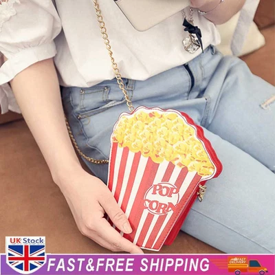 £6.99 • Buy Woman Cupcake Hamburger Chain Bag Popcorn Crossbody Messenger Bag (Popcorn
