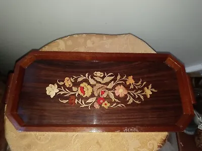 Vtg. Sorrento Gabriella Marquetry Tray • $25.50