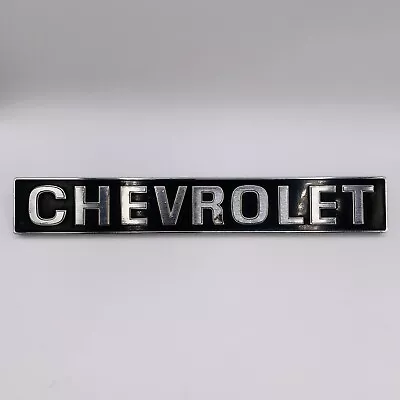 Vintage 1970s Chevrolet Van Grill Chevy Emblem Name Badge Metal Black #356099 • $24.99