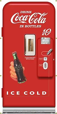 Coca Cola Vintage Vending Machine Vendo Replica Model 39 Remake Printed 36x72 • $40.03