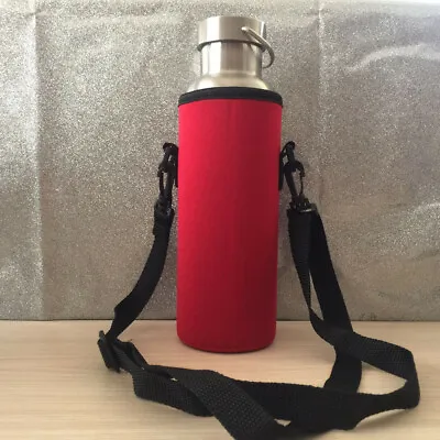 1000ML Water Bottle Carrier Insulated Cover Bag Holder Strap Pouch Outdoor - UK • £4.50
