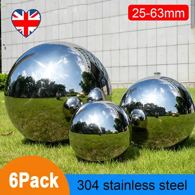 NEW Garden Stainless Steel Gazing Balls Ball Globes Floating Pond (Set Of 6 PCS) • £11.33