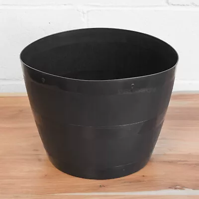 34cm Black Round Flexible Tub Plant Pot Planter Vegetable Trough Garden Outdoor • £8.99