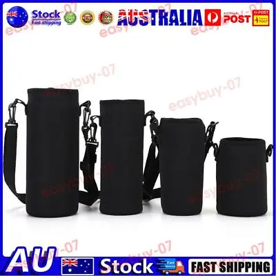 $7.97 • Buy AU Water Bottle Carrier Insulated Cover Bag Shoulder Strap Kettle Pouch Holder