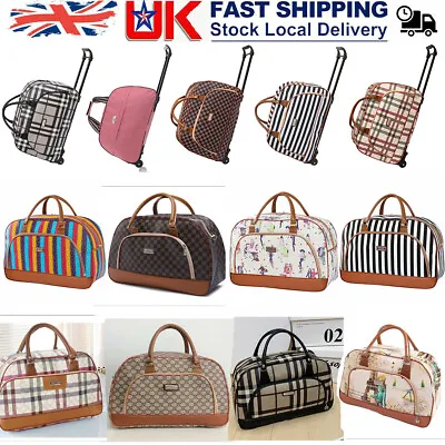 £14.39 • Buy Women Travel Luggage Wheel Bags Overnight Weekend Holdall Trolley AIR Handbag UK
