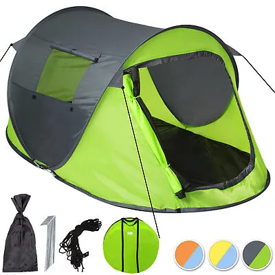 2 Person Man Pop Up Tent Fast Quick Pitch Camping Instant Festival Hiking New • £46.99