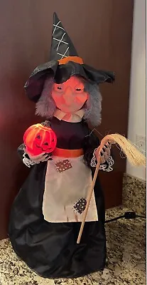 WITCH Motionette Vintage Telco 2ft Halloween Animated Light VIDEO DEMO • $100