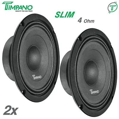 2x Timpano Shallow Mount 8  PRO Audio Speakers TPT-MB8-4 SLIM 4 Ohm 1400 Watts • $59.90