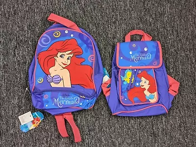 Vintage Disney Ariel Little Mermaid Backpack W/ Matching Mini Backpack NWT • $39.95