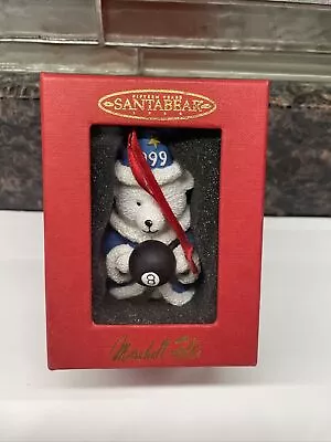 NEW Santa Bear Ornament 1999 Wizard/8 Ball Marshall Fields NIB • $9.90